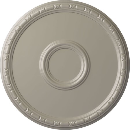 Odessa Bead & Barrel Ceiling Medallion (Fits Canopies up to 5"), 19 3/4"OD x 1 3/8"P, Pearl White